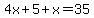 4x%2B5%2Bx=35