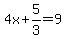 4x%2B5%2F3=9
