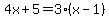 4x%2B5=3%28x-1%29