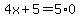 4x%2B5=5%2A0