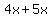 4x%2B5x