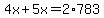 4x%2B5x=2%2A783