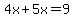 4x%2B5x+=+9