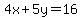 4x%2B5y=16