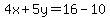 4x%2B5y=16-10