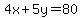 4x%2B5y=80