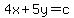 4x%2B5y=c