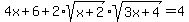 4x%2B6%2B2%2Asqrt%28x%2B2%29sqrt%283x%2B4%29=4