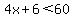 4x%2B6%3C60