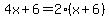 4x%2B6=2%28x%2B6%29