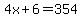 4x%2B6+=+354