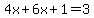 4x%2B6x%2B1=3
