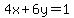 4x%2B6y=1