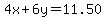 4x%2B6y=11.50