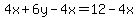 4x%2B6y-4x=12-4x