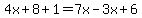4x%2B8%2B1=7x-3x%2B6