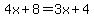 4x%2B8=3x%2B4