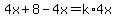 4x%2B8-4x=k%2A4x