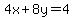 4x%2B8y=4
