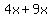 4x%2B9x