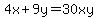 4x%2B9y=30xy