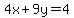 4x%2B9y=4