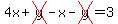 4x%2Bcross%28y%29-x-cross%28y%29=3