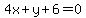 4x%2By%2B6=0