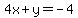 4x%2By=-4