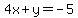4x%2By=-5