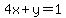 4x%2By=1