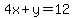 4x%2By=12