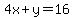4x%2By=16