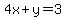4x%2By=3