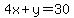 4x%2By=30