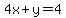 4x%2By=4
