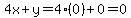 4x%2By=4%280%29%2B0=0