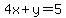 4x%2By=5