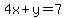4x%2By=7