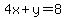 4x%2By=8