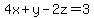 4x%2By-2z=3