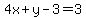 4x%2By-3=3