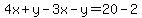 4x%2By-3x-y=20-2