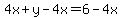 4x%2By-4x=6-4x