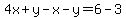 4x%2By-x-y=6-3