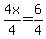 4x%2F4=6%2F4