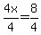 4x%2F4=8%2F4