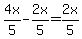 4x%2F5-2x%2F5=2x%2F5