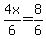 4x%2F6=8%2F6