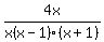 4x%2Fx%28x+-+1%29%28x+%2B+1%29